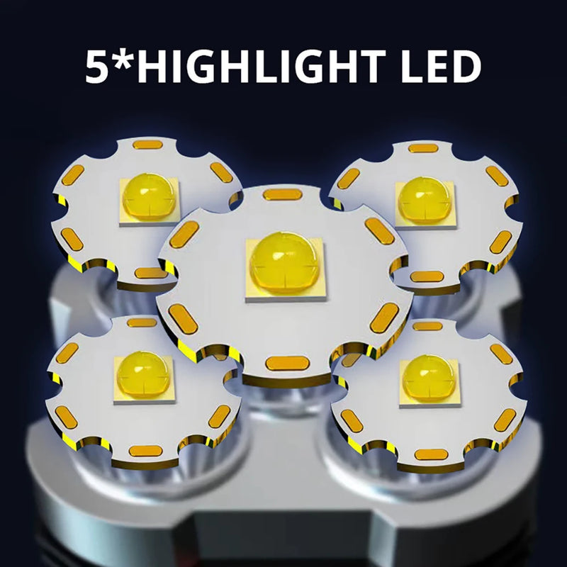 5LED High Power Led Lanternas Recarregável