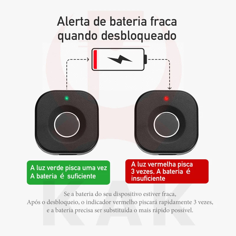 KAK fechadura biométrica com impressão digital, fechadura preta sem chave para armário, fechadura inteligente para gavetas, antifurto