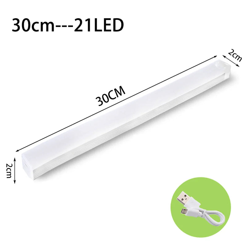 Sem fio LED Sensor de Movimento Luz, Luz Noturna, Tipo C Recarregável, Gabinete, Wardrobe Lamp, Staircase Backlight, Cozinha