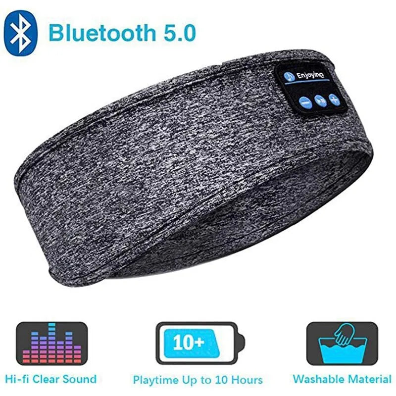 Fones De Ouvido Sem Fio Bluetooth, Esportes Dormir Headband, Fones De Ouvido Elásticos, Música Eye Mask, Headset