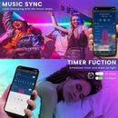 Wifi rgb led luz de tira 5050 bluetooth app controle led flexível diodo decoração para festival festa tv mesa quarto