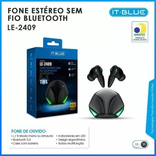 FONE DE OUVIDO SEM FIO BLUETOOTH 5.3 LE2409