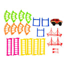 Pista Com Carrinho Elétrico Trilha De Montar Bloquinhos